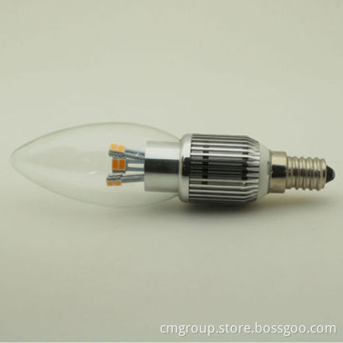 LED Candle Light, 6W, Warm White, 360° Beam Angle, Clear Cover, High Lumen, CE/RoHS Approved